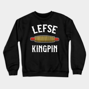 Funny Norwegian Lefse King Rolling Pin Crewneck Sweatshirt